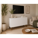 Ver imagem 2 de Aparador Minimalista com 2 Portas com Pés Retrô em MDF - Pea Móveis