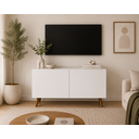 Ver imagem 5 de Aparador Minimalista com 2 Portas com Pés Retrô em MDF - Pea Móveis
