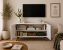 Ver imagem 4 de Aparador Minimalista com 2 Portas com Pés Retrô em MDF - Pea Móveis