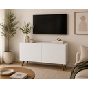 Ver imagem 1 de Aparador Minimalista com 2 Portas com Pés Retrô em MDF - Pea Móveis