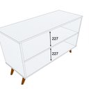 Ver imagem 6 de Aparador Minimalista com 2 Portas com Pés Retrô em MDF - Pea Móveis