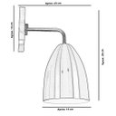 Ver imagem 4 de Arandela Aluminio Cone Sadan Escovado 23x25cm