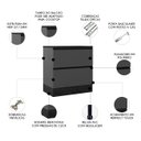 Ver imagem 3 de Balcão de Cozinha Cooktop 80cm Grace Grafite Z44 - Mpozenato