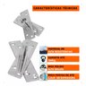 Dobradiça Pino Porta Pivotante 150kg Pivô Superior e Inferior Aço Inox - 3