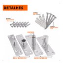 Ver imagem 4 de Dobradiça Pino Porta Pivotante 150kg Pivô Superior e Inferior Aço Inox