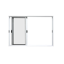 Ver imagem 4 de Vitrô 3 Folhas Móveis de Correr Aluminio Branco 1,00x1,80 Linha 18 Modular