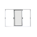 Ver imagem 2 de Vitrô 3 Folhas Móveis de Correr Aluminio Branco 1,00x1,80 Linha 18 Modular