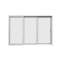 Ver imagem 6 de Vitrô 3 Folhas Móveis de Correr Aluminio Branco 1,00x1,80 Linha 18 Modular