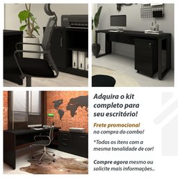 Mesa de Reunião Preta 3,20m X 1,10m 2 Caixas de Tomadas F5 Cor:preto - 5