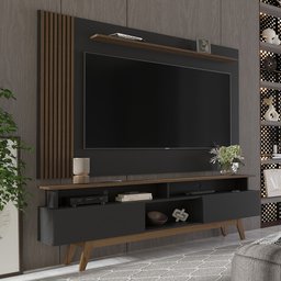 Rack com Painel Ripado para Tv até 70 Polegadas 2 Gavetas Grécia 180cm - 1