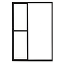 Ver imagem 3 de Porta Sacada de Aluminio Preto 3 Folhas Móveis de Vidro com Trinco 2,10x1,50