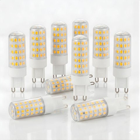 Kit 10 Lâmpadas LED Espiga G9 7W 2400k Luz Quente 110V Blumenau Iluminação