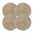 Ver imagem 1 de Jogo Americano Sousplat Redondo Cozinha - Kit 4 Peças:palha