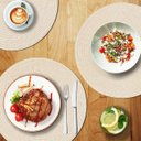 Ver imagem 3 de Jogo Americano Sousplat Redondo Cozinha - Kit 4 Peças:palha