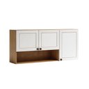 Ver imagem 2 de Armário Aéreo Cozinha 120 Cm Essência Frizz 3 Portas 100% Mdf Cinamomo/branco - Geniaflex
