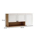 Ver imagem 4 de Armário Aéreo Cozinha 120 Cm Essência Frizz 3 Portas 100% Mdf Cinamomo/branco - Geniaflex