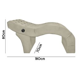 Maca para Atendimento Estético com Massagem Capitonê 180x70 Veludo Marrom Castor SOFA STORE - 4