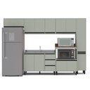 Ver imagem 3 de Armário de Cozinha Modulada Completa 6 Peças 316,8cm sem Tampo 250032 Koya Politorno Móveis