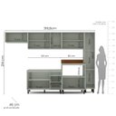 Ver imagem 2 de Armário de Cozinha Modulada Completa 6 Peças 316,8cm sem Tampo 250032 Koya Politorno Móveis