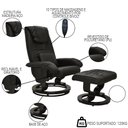 Ver imagem 3 de Poltrona do Papai Massageadora Elétrica com Sintéticoff Louis R02 Sintético Preto - Mpozenato