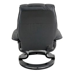 Poltrona do Papai Massageadora Elétrica com Sintéticoff Louis R02 Sintético Preto - Mpozenato - 7
