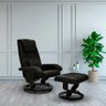 Poltrona do Papai Massageadora Elétrica com Sintéticoff Louis R02 Sintético Preto - Mpozenato - 2