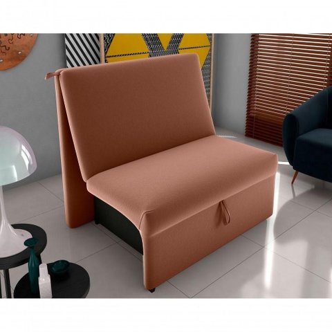 Sofá Cama Dominion 2 Lugares Reclinável 113cm Terracota