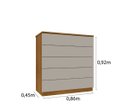 Ver imagem 3 de Cômoda Premium 5 Gavetas Tcil Móveis:cinamomo/off
