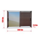 Ver imagem 2 de Veneziana Alumínio Elite 3 Folhas Moveis 120 x 200 V.Reflex Mix Corten Brimak