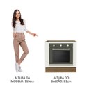 Ver imagem 3 de Balcão para Forno de Embutir 80 X 60 Cm sem Tampo Agata, Glamy, Stella Madesa Rustic/branco