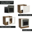 Ver imagem 4 de Balcão para Forno de Embutir 80 X 60 Cm sem Tampo Agata, Glamy, Stella Madesa Rustic/branco