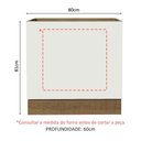 Ver imagem 6 de Balcão para Forno de Embutir 80 X 60 Cm sem Tampo Agata, Glamy, Stella Madesa Rustic/branco