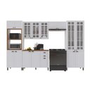 Ver imagem 2 de Armário Cozinha Modulada Completa Americana 100% MDF 350cm Provence Multimóveis Crink-CPL021