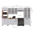 Ver imagem 4 de Armário Cozinha Modulada Completa Americana 100% MDF 350cm Provence Multimóveis Crink-CPL021