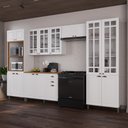 Ver imagem 1 de Armário Cozinha Modulada Completa Americana 100% MDF 350cm Provence Multimóveis Crink-CPL021