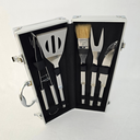 Ver imagem 5 de Kit Churrasco Aço Inox - 5 Peças - Maleta em Alumínio