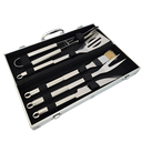 Ver imagem 1 de Kit Churrasco Aço Inox - 5 Peças - Maleta em Alumínio