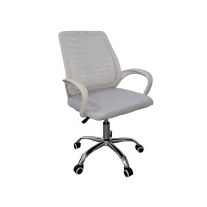 Cadeira de Escritório Esteirinha Mesh Ergonômica Giratória - Branco