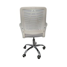 Cadeira de Escritório Esteirinha Mesh Ergonômica Giratória - Branco - 6