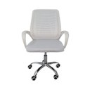 Ver imagem 5 de Cadeira de Escritório Esteirinha Mesh Ergonômica Giratória - Branco