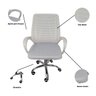 Cadeira de Escritório Esteirinha Mesh Ergonômica Giratória - Branco - 4