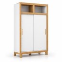 Ver imagem 2 de Quarto de Bebê Flora Guarda Roupa 2 Portas de Correr Cômoda 4 Gavetas Berço Qmovi