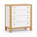 Ver imagem 3 de Quarto de Bebê Flora Guarda Roupa 2 Portas de Correr Cômoda 4 Gavetas Berço Qmovi