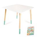 Ver imagem 4 de Mesa e Cadeira Infantil Dinossauro Kit Livro Educativo em Madeira - Verde Claro