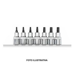 Jogo de Soquete 1/2 T20 a T50 Torx Gedore Red Curto 7 Peças - 2