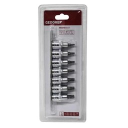 Jogo de Soquete 1/2 T20 a T50 Torx Gedore Red Curto 7 Peças - 1