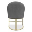 Ver imagem 2 de Kit 04 Cadeiras Poltrona de Jantar Bela Linho Grafite Base Metálica Industrial Dourado - Pallazio