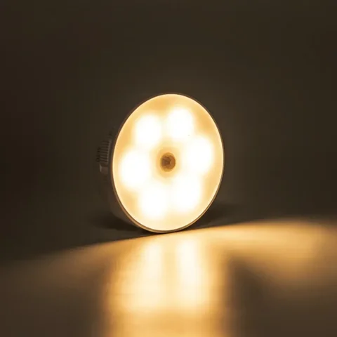 Luminária Led Indução Recarregável com Sensor de Movimento - Branco Frio/quente, 50 Lumens, 3m Alcan