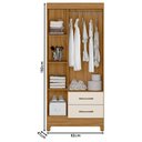 Ver imagem 2 de Guarda Roupa Solteiro Lima 3 Portas Freijó Off White - Moval