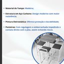 Ver imagem 3 de Conjunto Mesa Alta Bar Bistrô Quadrada 4 Banquetas Confort Imbuia Industrial White Don Castro Decor